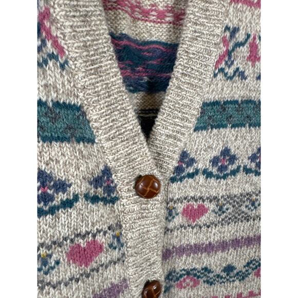 Eddie Bauer VINTAGE Fair Isle Heritage Wool Knit Vest, Large - Picture 5 of 7